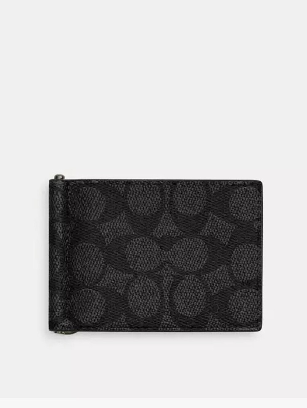 Coach Slim Money Clip Billfold Wallet In Signature Canvas